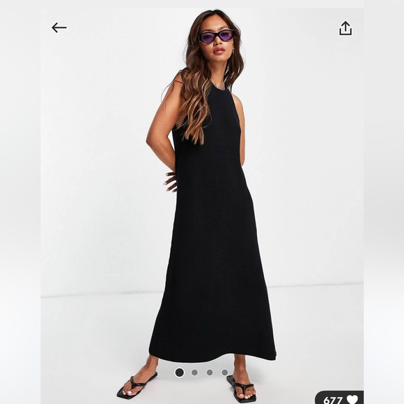 ASOS Dresses & Skirts - ASOS- Selected-Femme knitted maxi dress with racer high neck